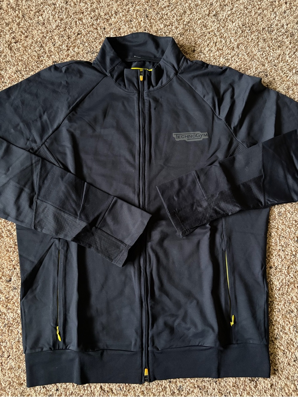 Men's Black Performance Zip-Up Jacket